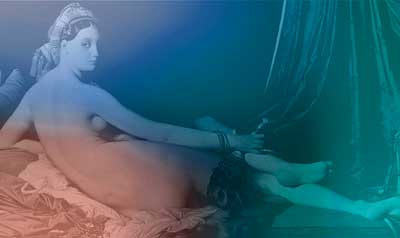 A visual proposal for Une Odalisque by Jean Auguste Dominique Ingres