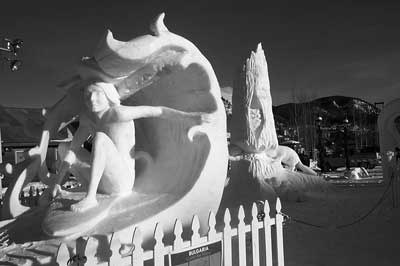 Photograph of an ice sculpture in Breckenridge, Colorado, 1999