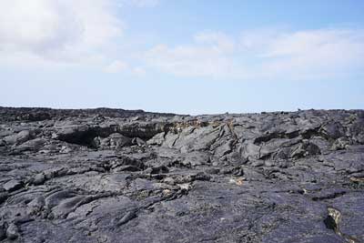 Photograph of the lava flow from Mount Hualalai, Hawaii