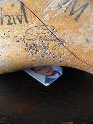 Photograph based on the Anderson Erikson Dairy Missing Children Milk Campaign where photographs of missing children were printed on the sides of milk cartons