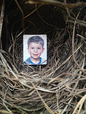 Photograph based on the Anderson Erikson Dairy Missing Children Milk Campaign where photographs of missing children were printed on the sides of milk cartons