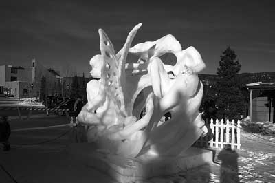 Photograph of an ice sculpture in Breckenridge, Colorado, 1999