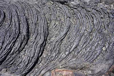 Photograph of the lava flow from Mount Hualalai, Hawaii