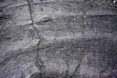 Photograph of the lava flow from Mount Hualalai, Hawaii