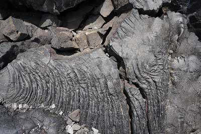 Photograph of the lava flow from Mount Hualalai, Hawaii