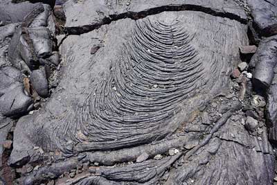 Photograph of the lava flow from Mount Hualalai, Hawaii