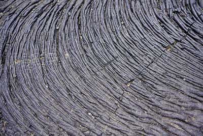 Photograph of the lava flow from Mount Hualalai, Hawaii