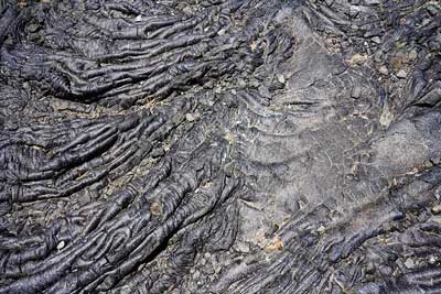 Photograph of the lava flow from Mount Hualalai, Hawaii