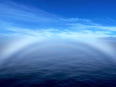 Photograph of the sky and ocean, 65 miles from Halifax, Canada.